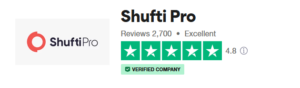 Shufti Pro Rating by Trustpilot